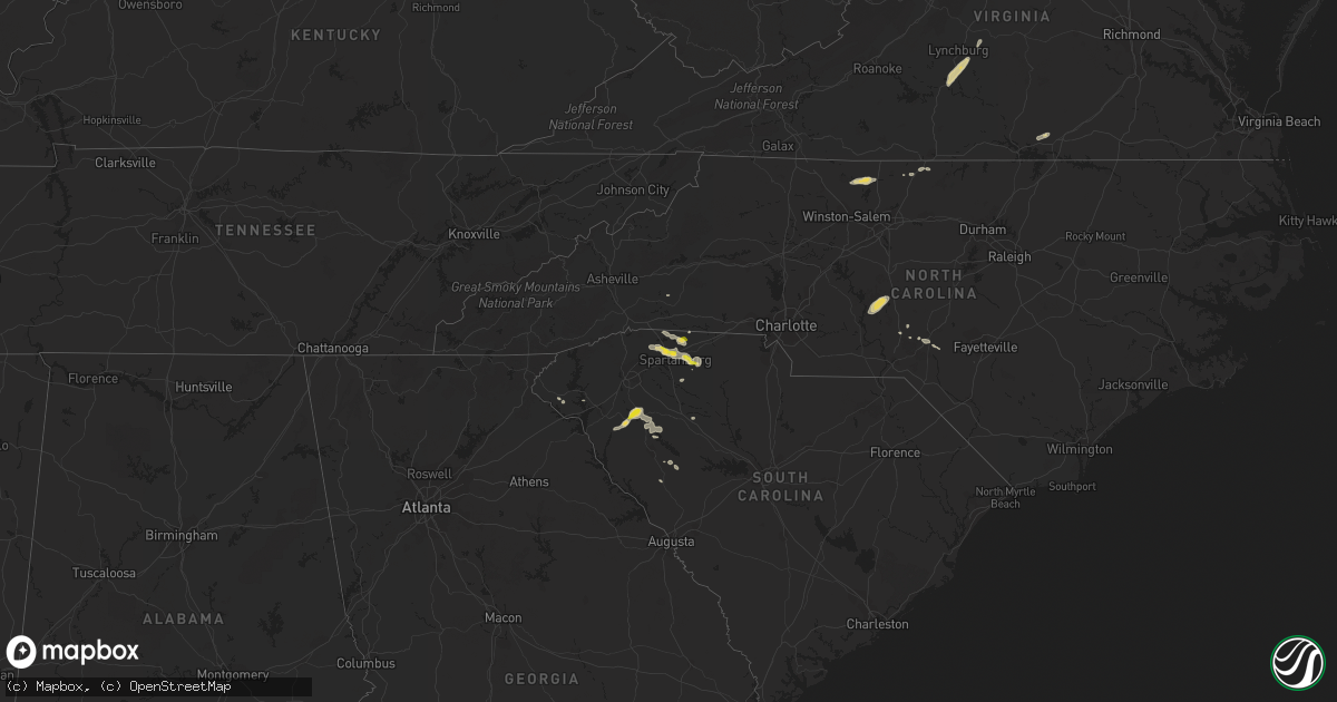 Hail map on September 27, 2016