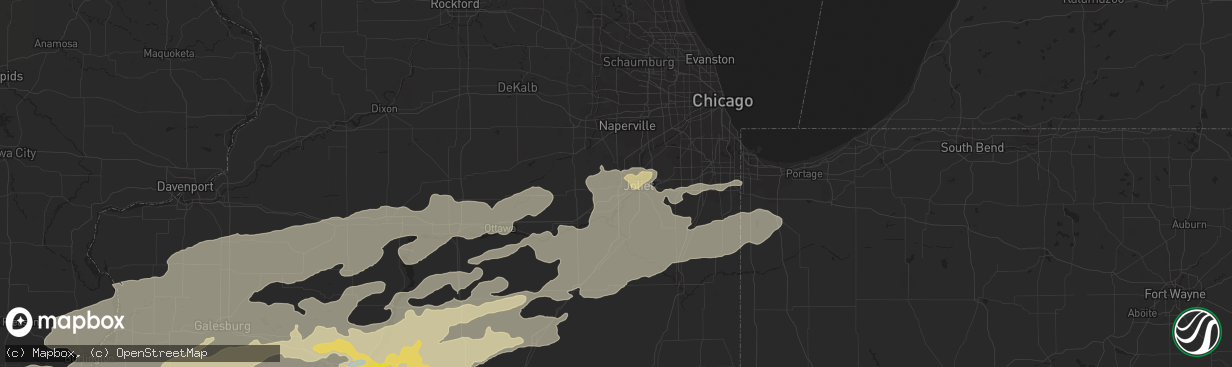 Hail map in Joliet, IL on September 27, 2019