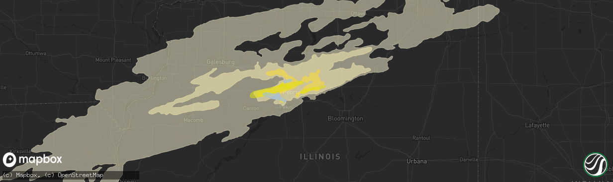 Hail map in Washington, IL on September 27, 2019