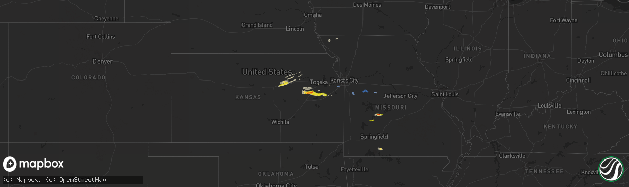 Hail map on September 27, 2020