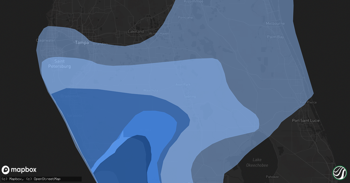 Hail map in Bradenton, FL on September 27, 2022