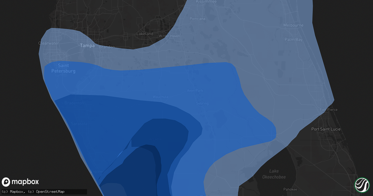Hail map in North Fort Myers, FL on September 27, 2022