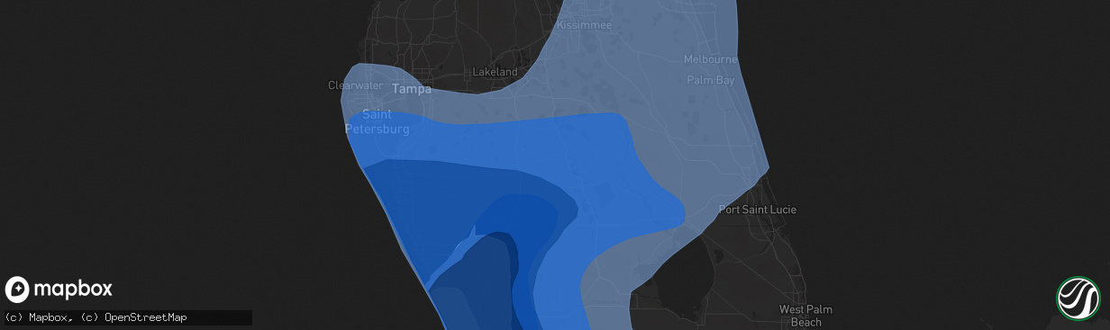 Hail map in Orlando, FL on September 27, 2022