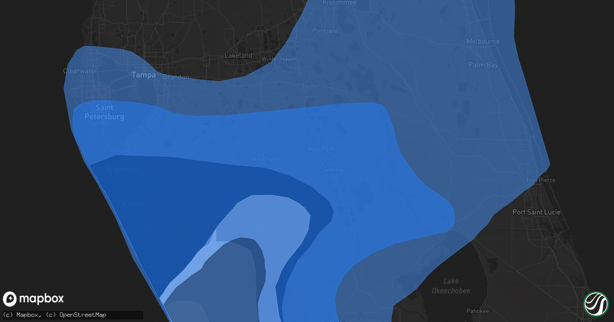 Hail map in Orlando, FL on September 27, 2022