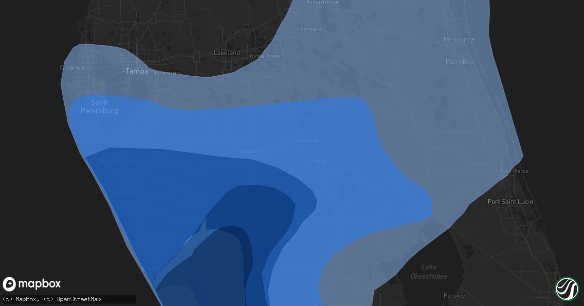 Hail map in Punta Gorda, FL on September 27, 2022