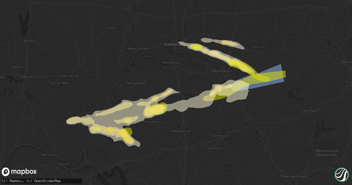 Hail map in Maceo, KY on September 27, 2023