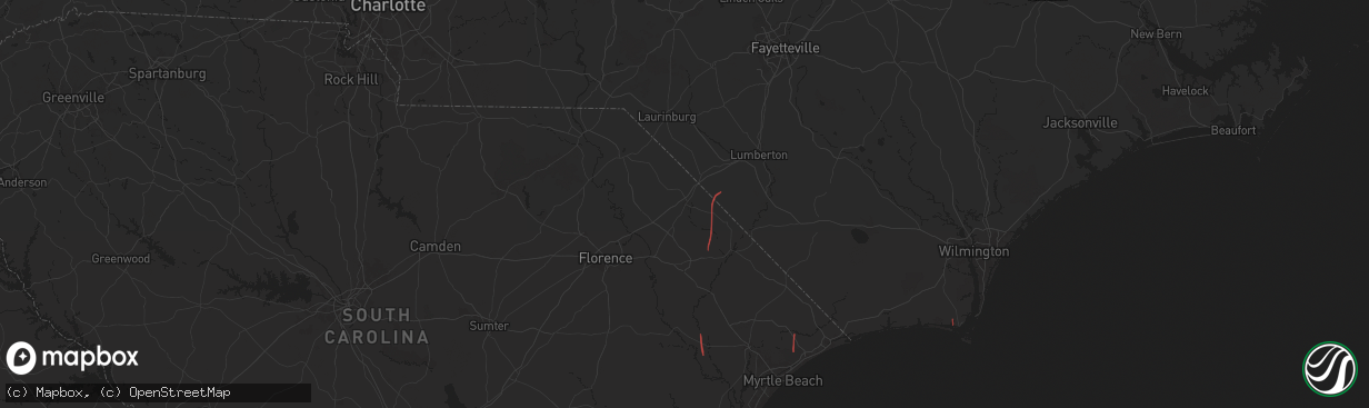 Hail map in Dillon, SC on September 27, 2024