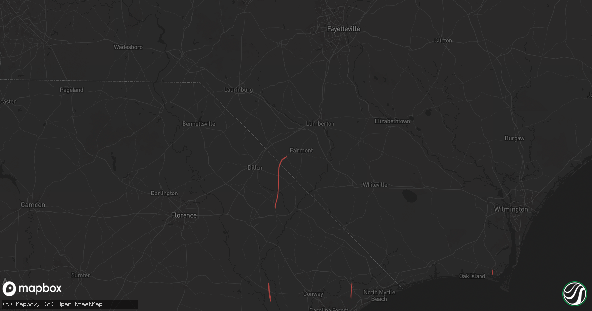 Hail map in Fairmont, NC on September 27, 2024