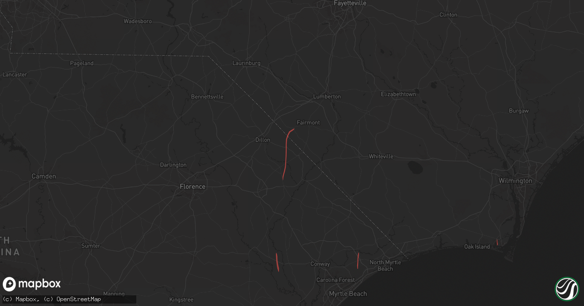 Hail map in Lake View, SC on September 27, 2024