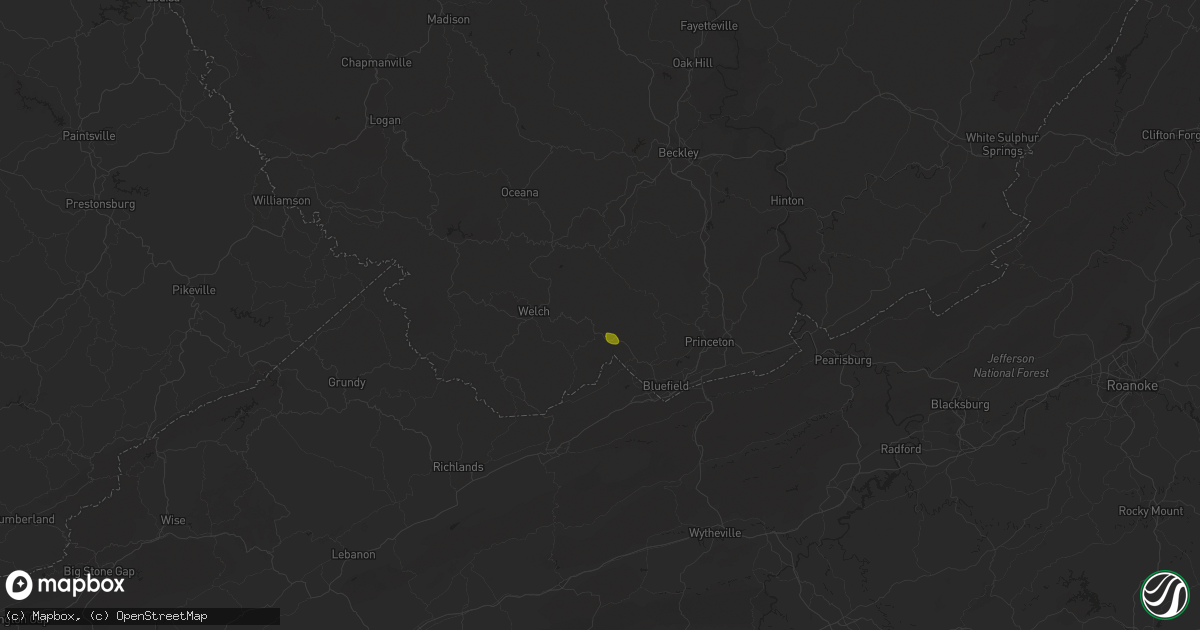 Hail map in Northfork, WV on September 27, 2025