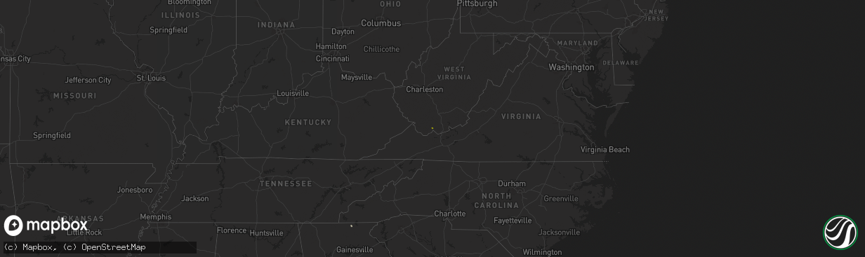 Hail map on September 27, 2025