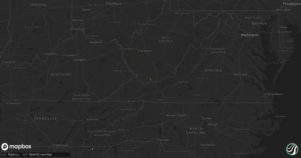 Hail map on September 27, 2025