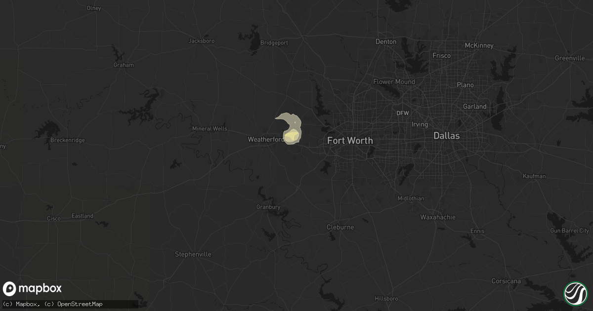 Hail map in Aledo, TX on September 27, 2026