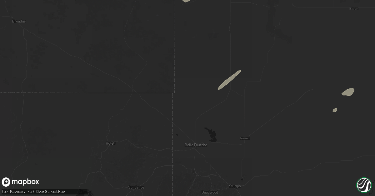 Hail map in Belle Fourche, SD on September 27, 2026