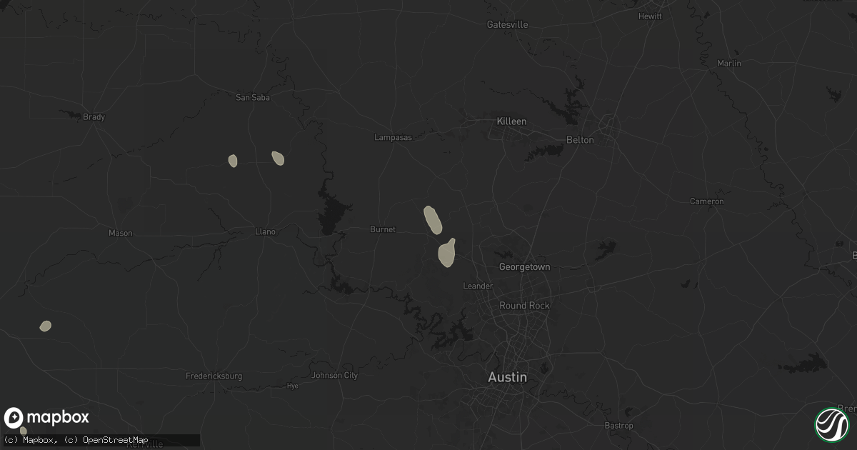 Hail map in Bertram, TX on September 27, 2026