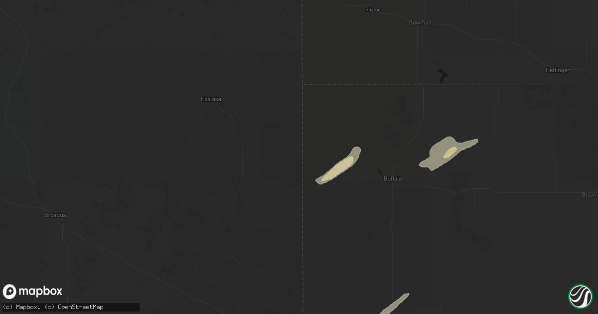 Hail map in Camp Crook, SD on September 27, 2026