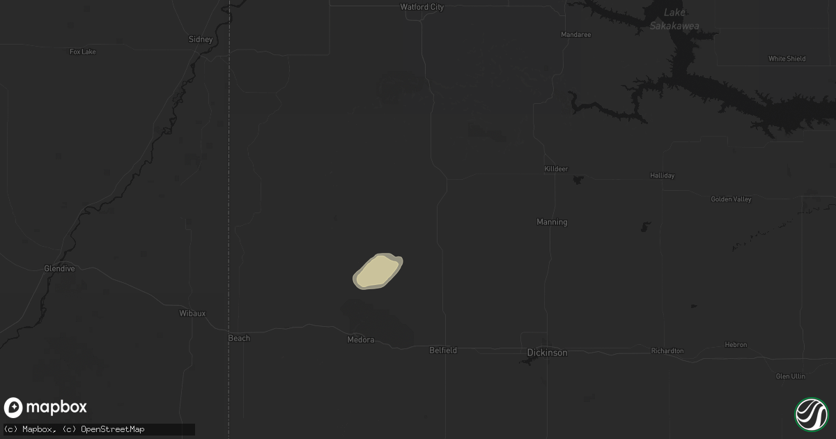 Hail map in Fairfield, ND on September 27, 2026