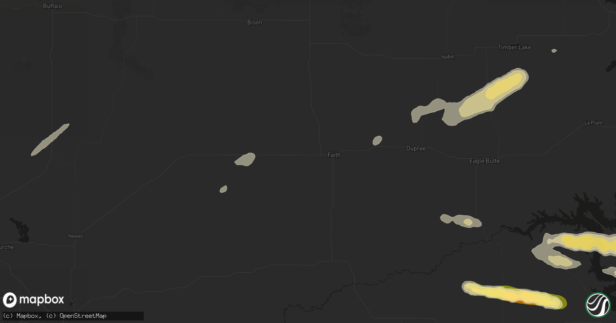 Hail map in Faith, SD on September 27, 2026