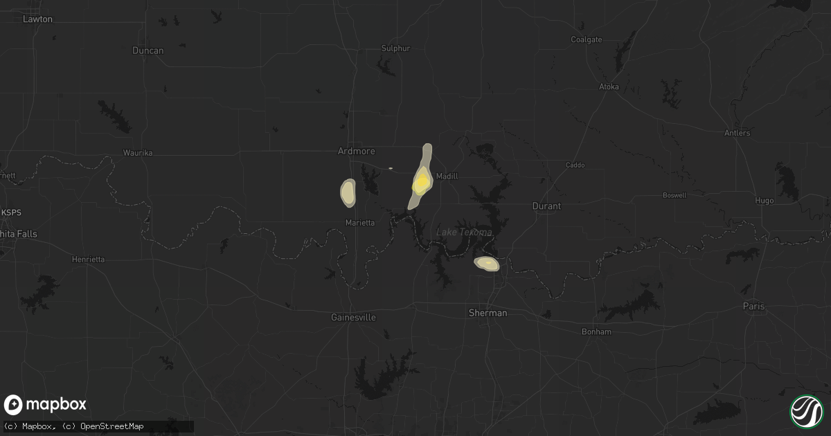 Hail map in Lebanon, OK on September 27, 2026
