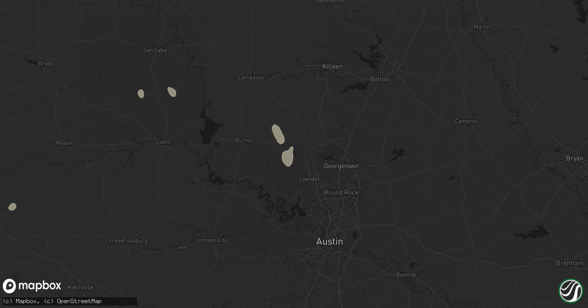 Hail map in Liberty Hill, TX on September 27, 2026