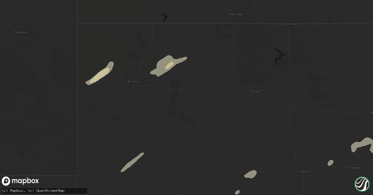 Hail map in Reva, SD on September 27, 2026