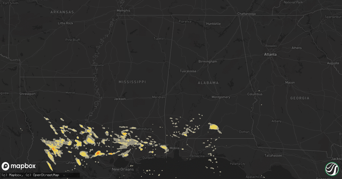 Hail map on September 28, 2011