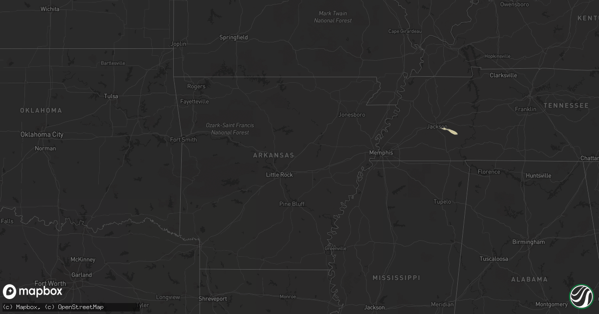 Hail map in Virginia on September 28, 2012
