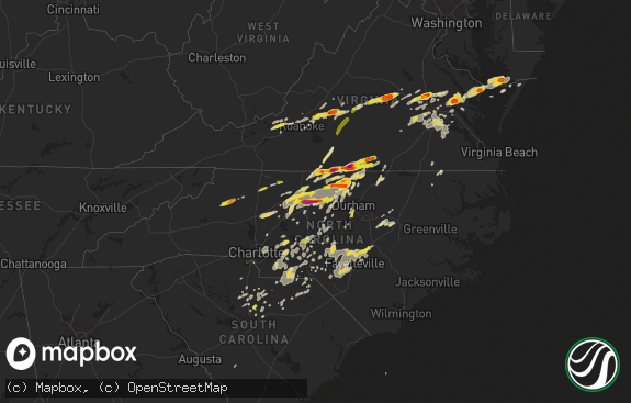 Hail map preview on 09-28-2016