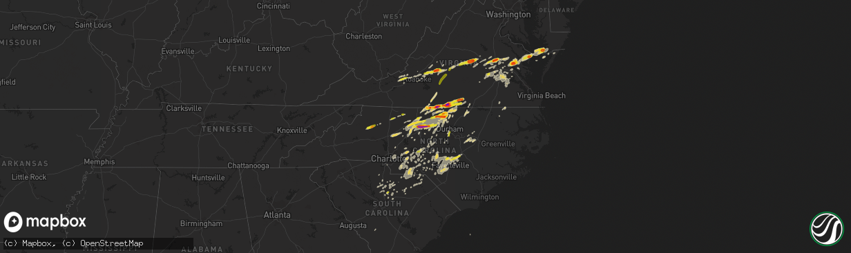 Hail map on September 28, 2016