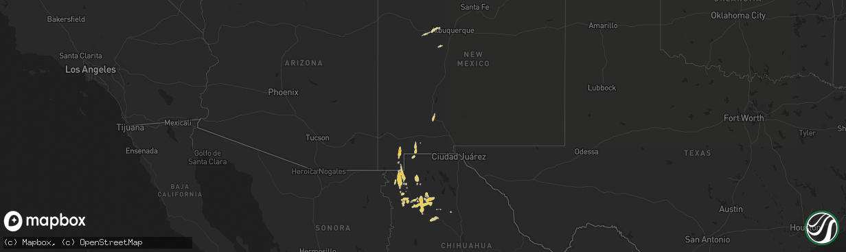 Hail map on September 28, 2017