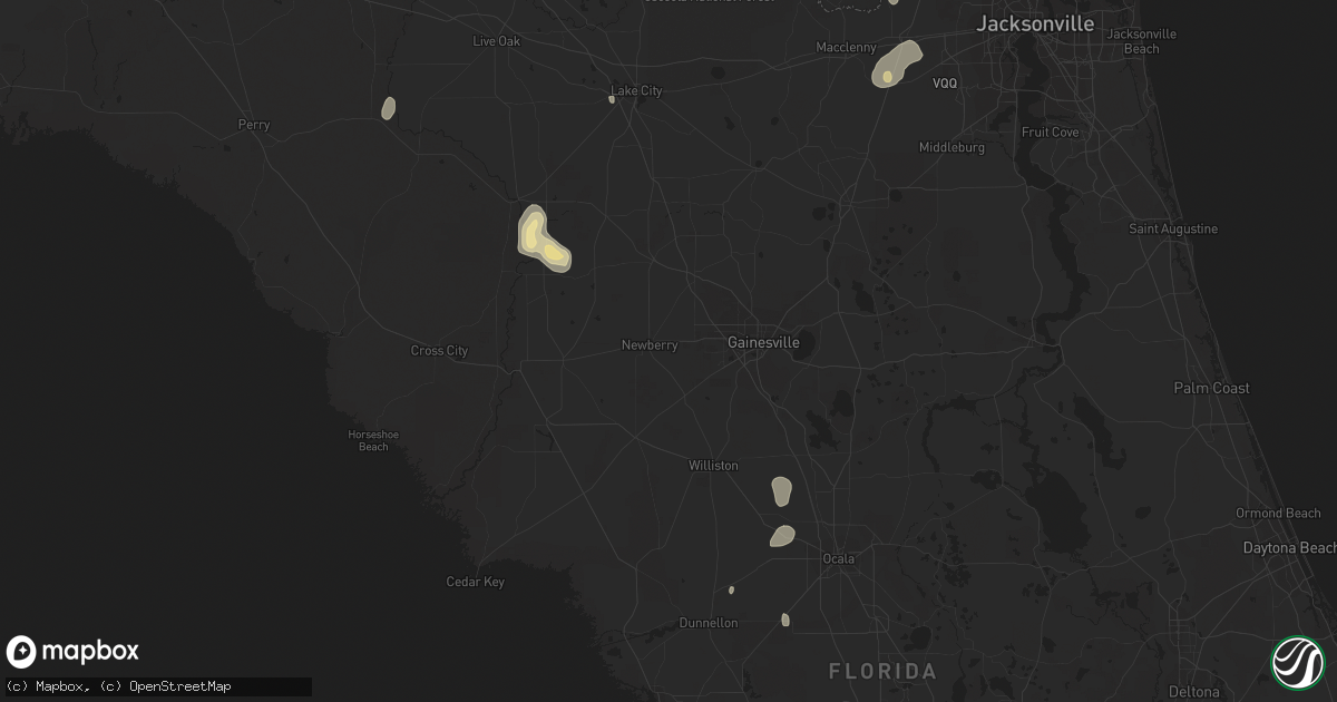 Hail map in Jacksonville, FL on September 28, 2018