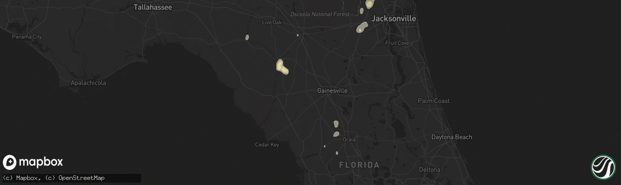 Hail map in Reddick, FL on September 28, 2018
