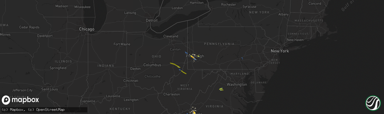 Hail map on September 28, 2019