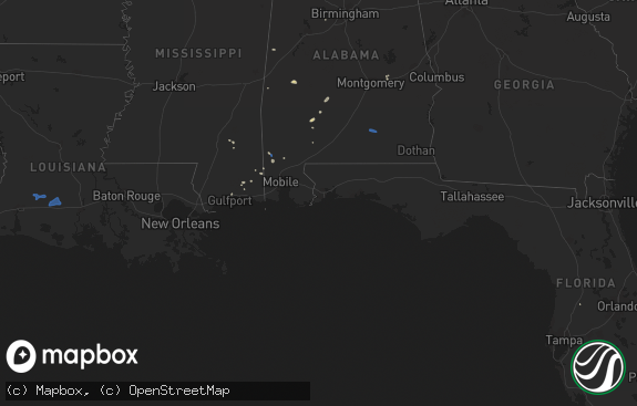 Hail map preview on 09-28-2020