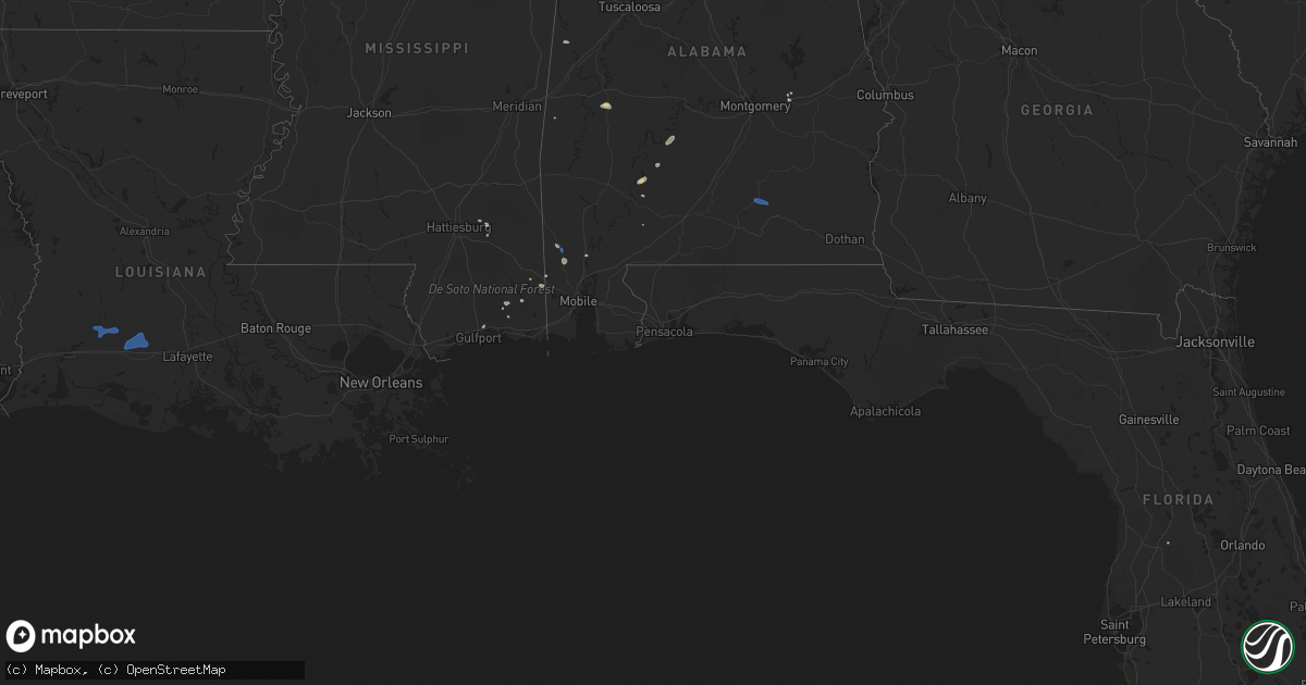 Hail map on September 28, 2020