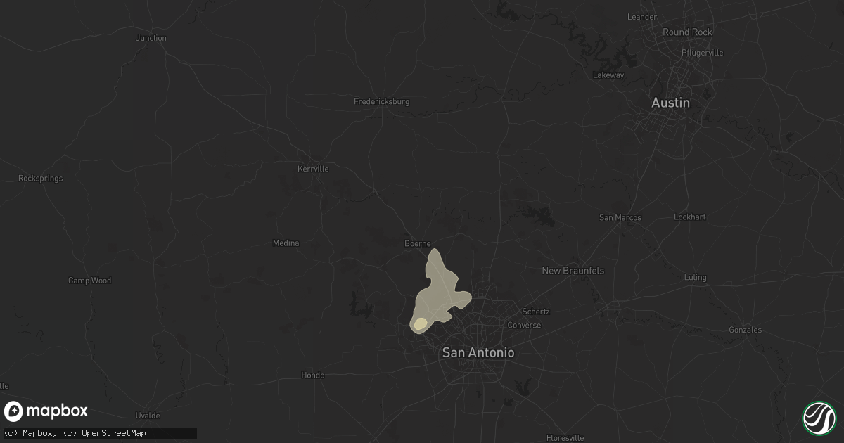 Hail map in Boerne, TX on September 28, 2021