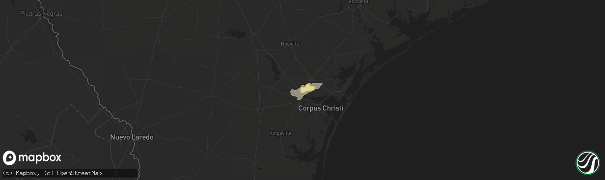 Hail map in Odem, TX on September 28, 2021