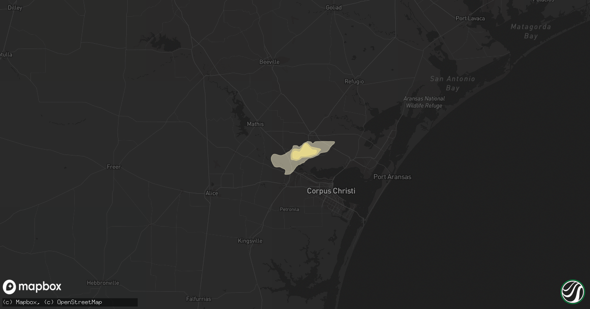 Hail map in Odem, TX on September 28, 2021
