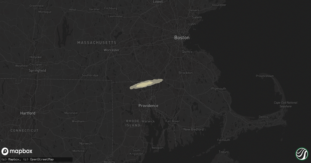 Hail map in Plainville, MA on September 28, 2021