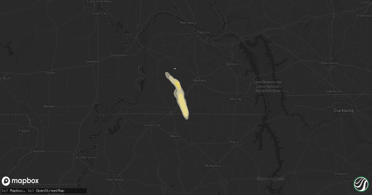 Hail map in Wingo, KY on September 28, 2023