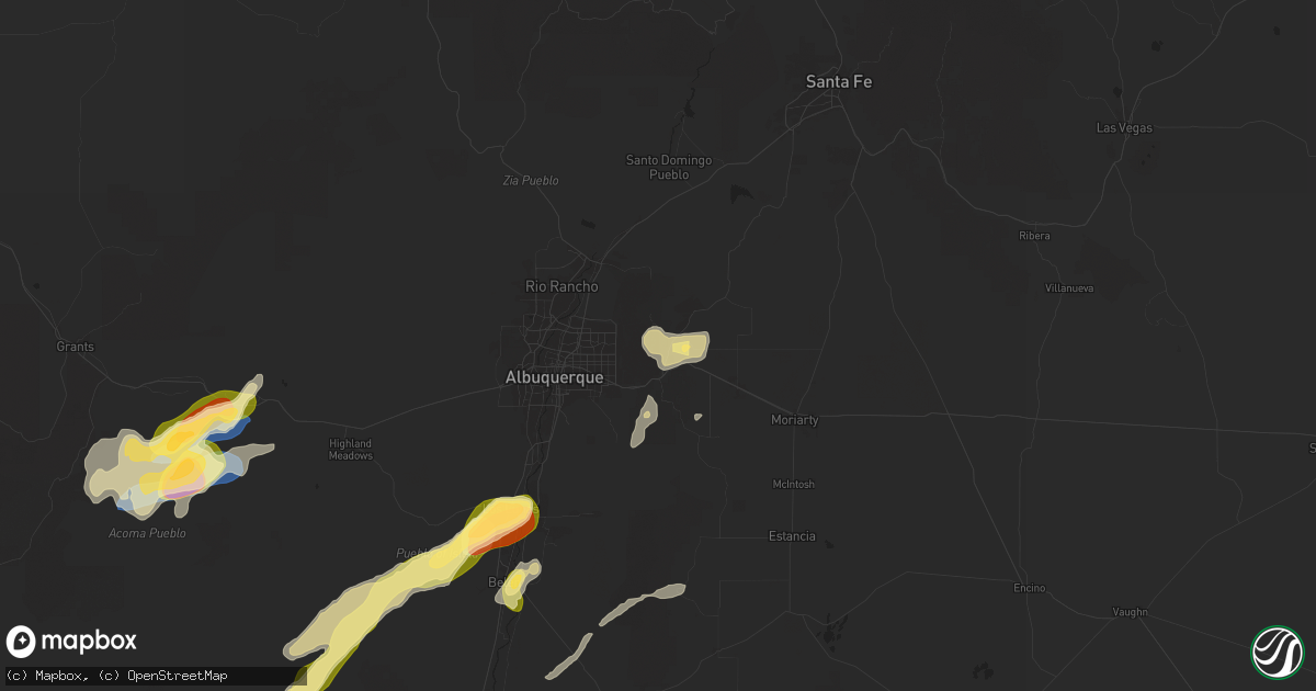 Hail map in Cedar Crest, NM on September 28, 2025