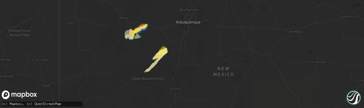 Hail map in Jarales, NM on September 28, 2025