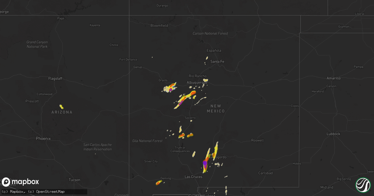 Hail map on September 28, 2025