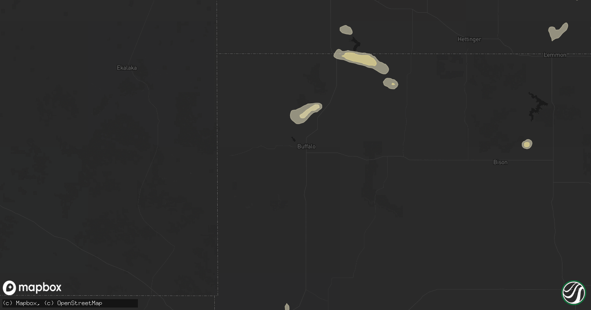 Hail map in Buffalo, SD on September 28, 2026