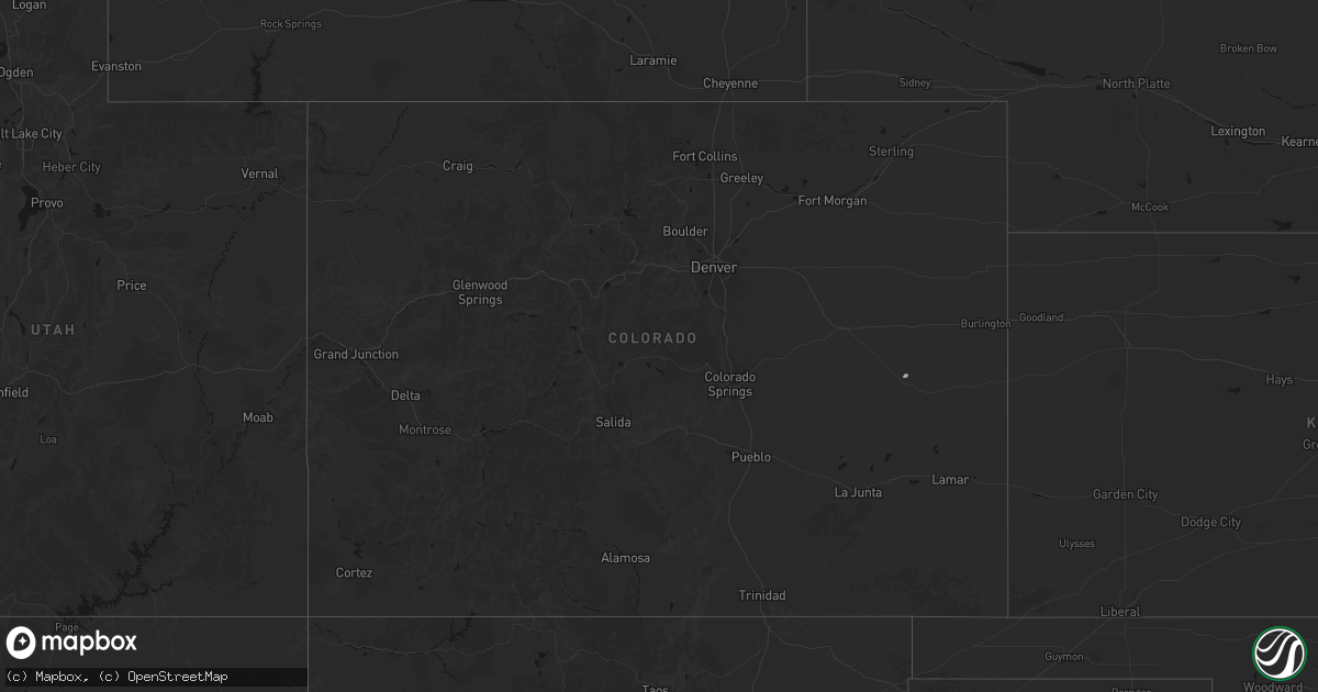 Hail map in Colorado on September 28, 2026