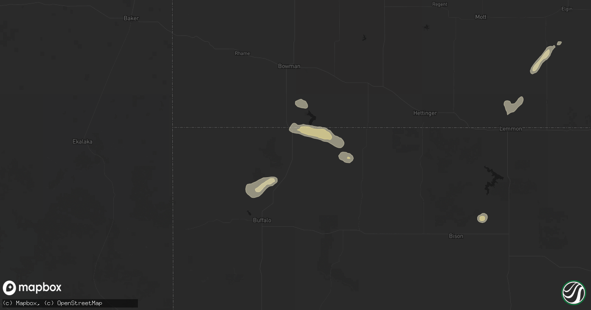Hail map in Ludlow, SD on September 28, 2026