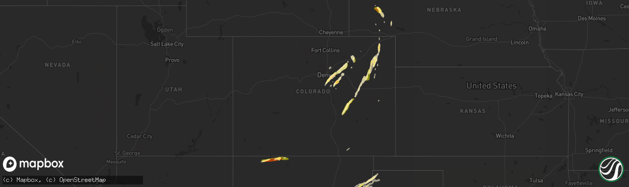 Hail map in Colorado on September 29, 2014