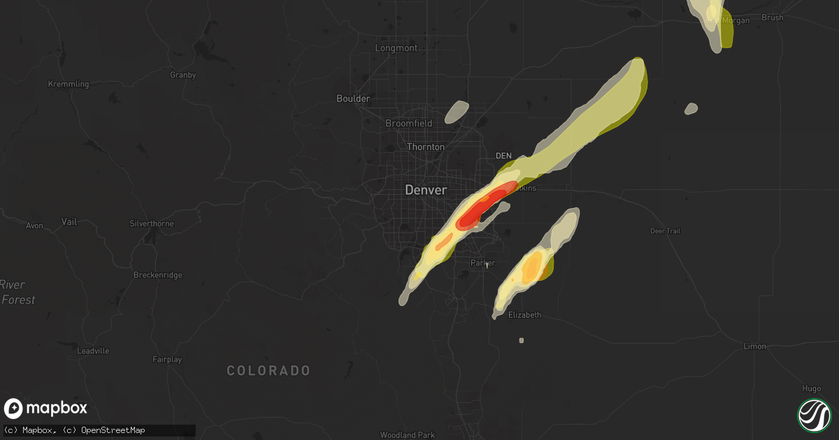 Hail map in Englewood, CO on September 29, 2014