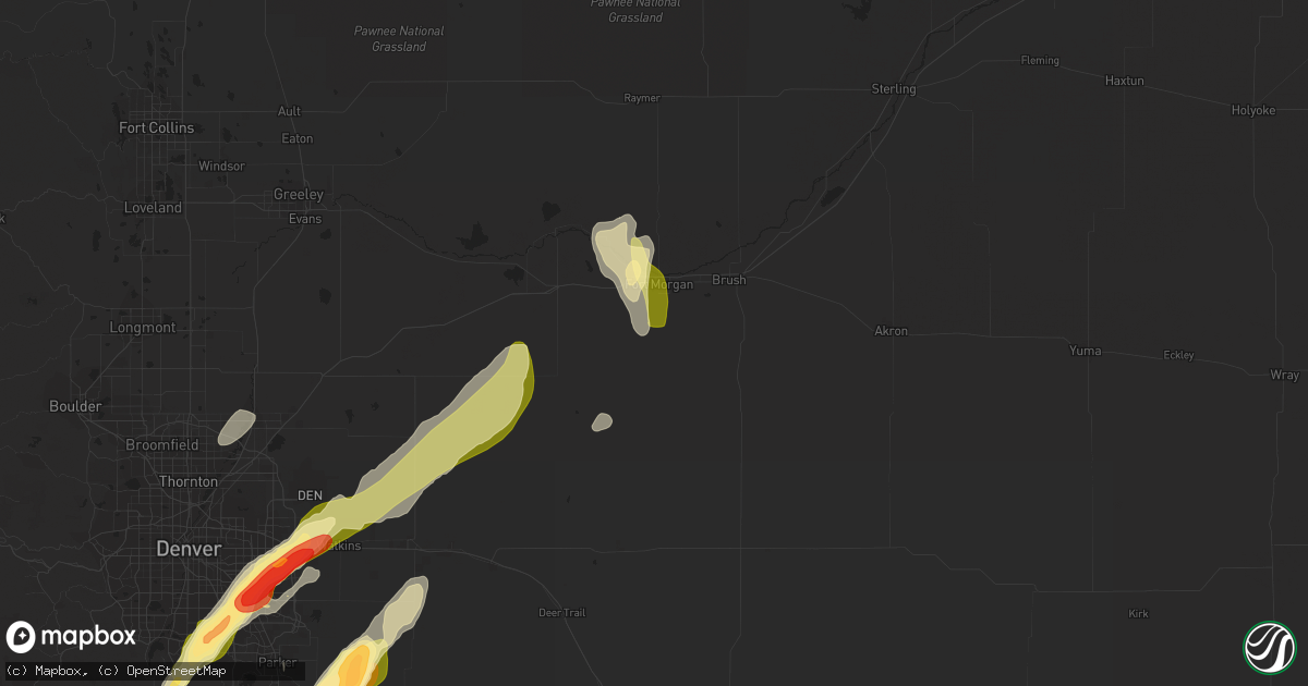 Hail map in Fort Morgan, CO on September 29, 2014