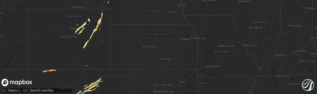 Hail map in Kansas on September 29, 2014